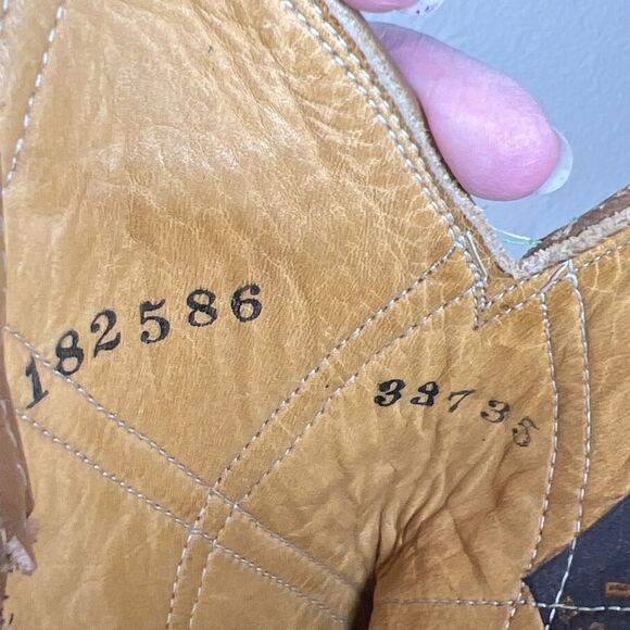 Tony Lama Vintage Gold Label Teju Lizard Patchwork Cowboy Boots Size Mens 8 A main image 6